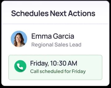 Outreach schedules nest action
