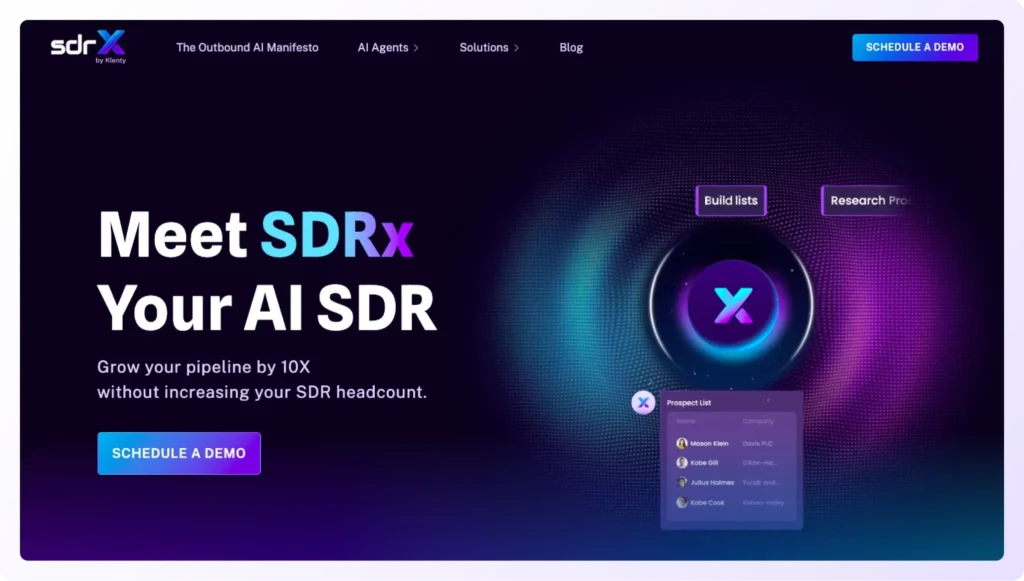 sdrx landing page 