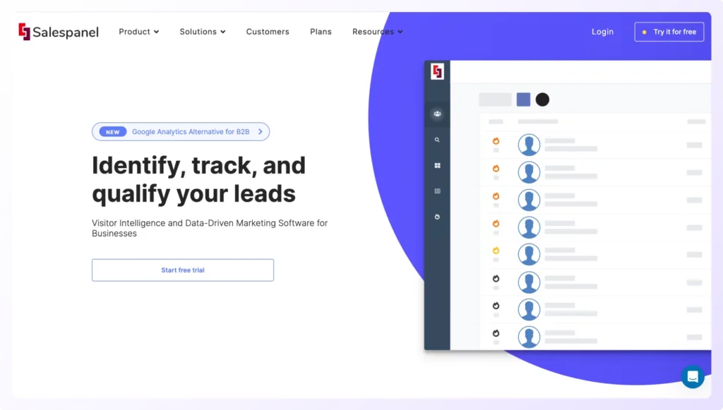 Lead generation software Salespanel