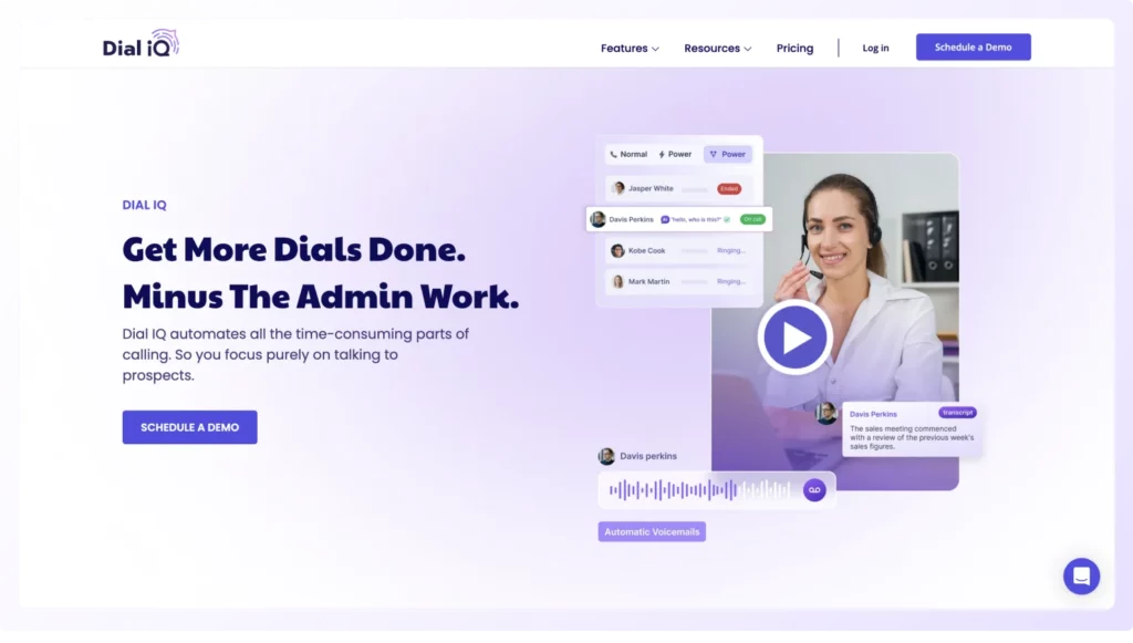 dial iq by klenty landing page