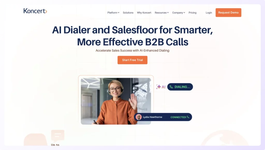 koncert sales dialer software