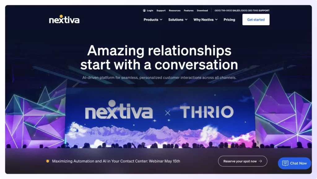 nextivia sales dialer landing page