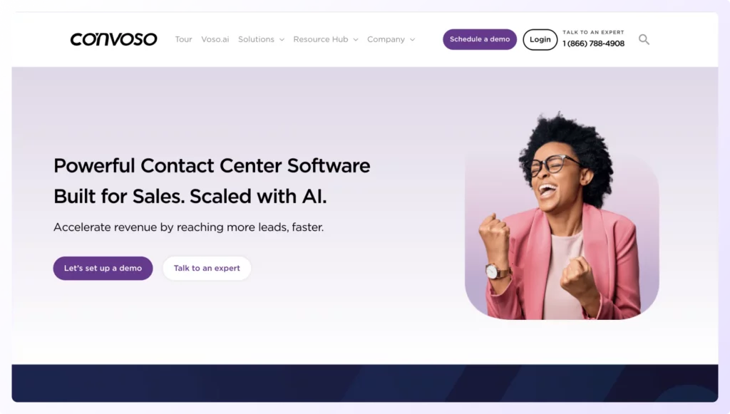 Convoso landing page 