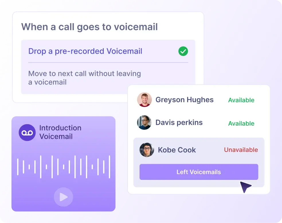 one click voicemails drop feature of dial iq by klenty